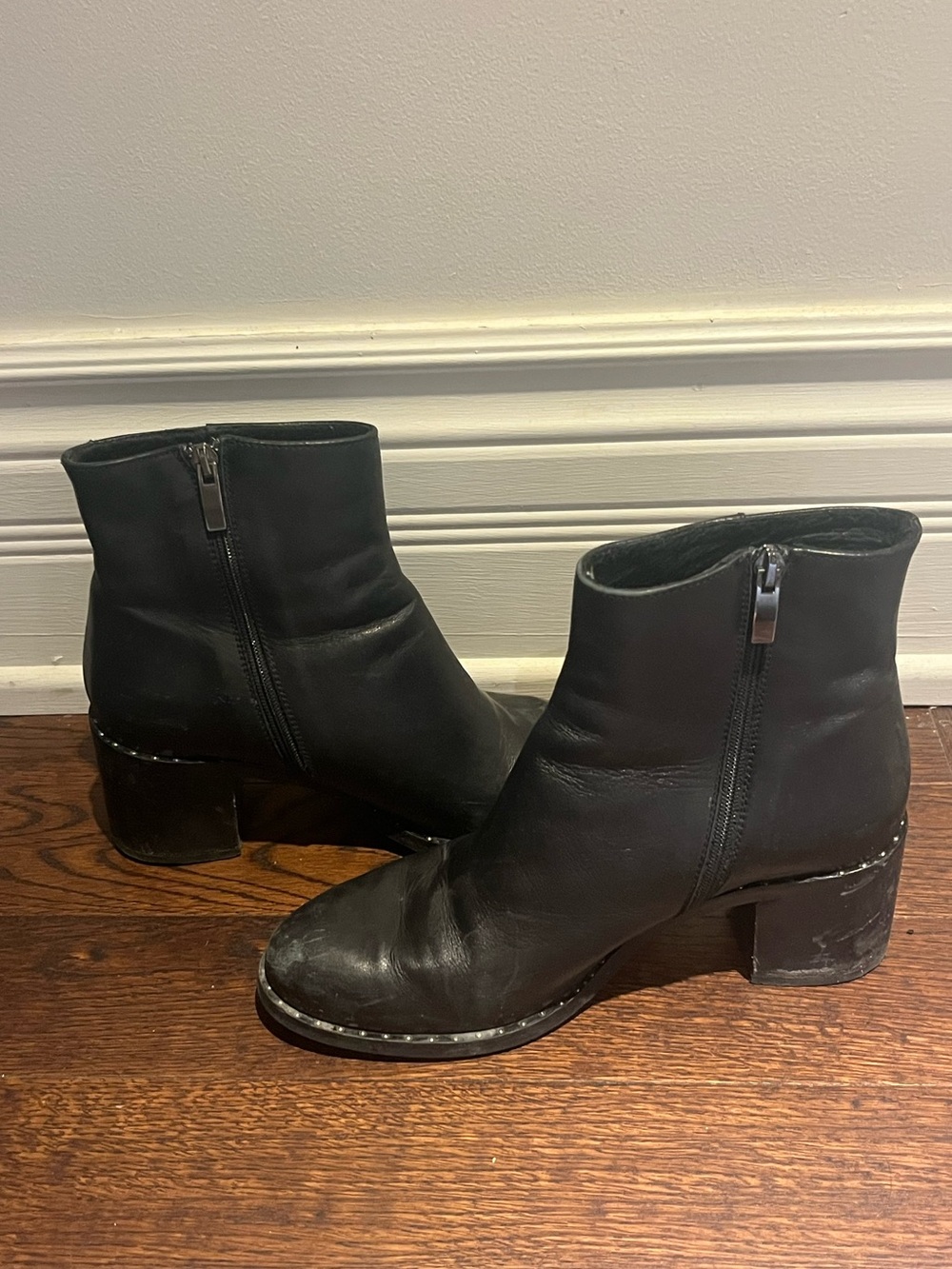 Vero Moda Black Women's Leather Ankle Boots - Picture 11 of 11